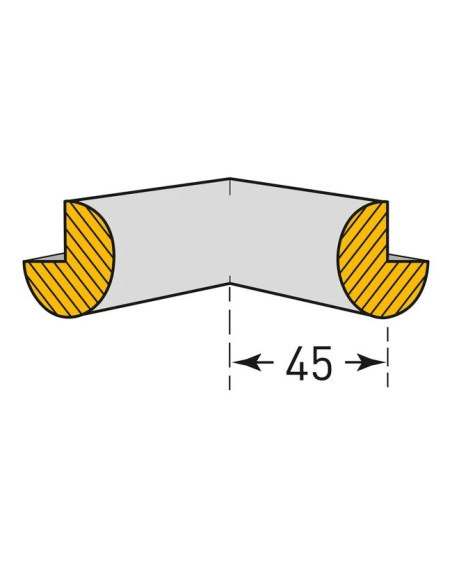 MORION binnenhoek stootrand - tweebenig - rond - zelfklevend - zwart 4