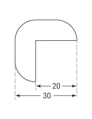 MORION stootrand - L profiel - 30x30x10 - zelfklevend - 1000 mm - wit 4