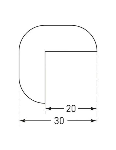 MORION stootrand - L profiel - 30x30x10 - zelfklevend - 1000 mm - wit 4
