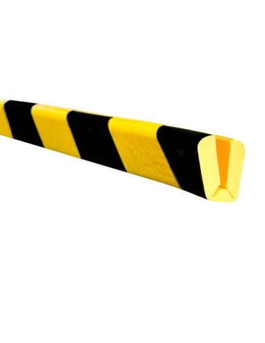 MORION stootrand - L profiel - 26x26x7 - 160° - zelfklevend - 5000 mm - geel zwart 1