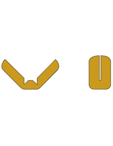 MORION stootrand - L profiel - 26x26x7 - 160° - zelfklevend - 5000 mm - geel zwart 5