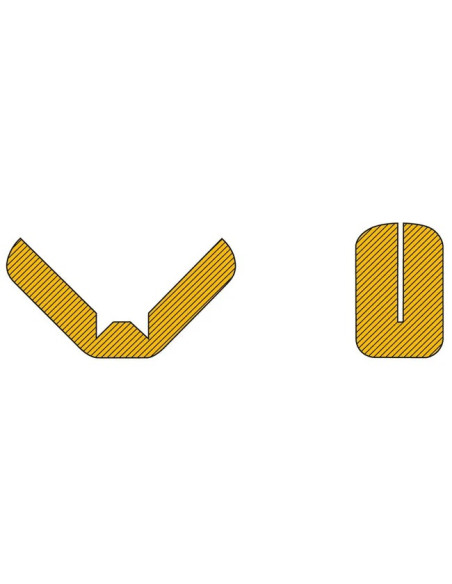 MORION stootrand - L profiel - 26x26x7 - 160° - zelfklevend - 5000 mm - geel zwart 5