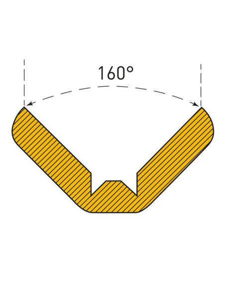 MORION stootrand - L profiel - 26x26x7 - 160° - zelfklevend - 5000 mm - geel zwart 3