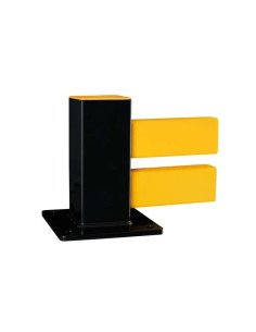 BLACK BULL vangrail HYBRID - eind of begin paal - zwart gecoat 1