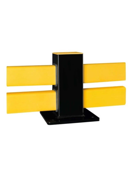 BLACK BULL vangrail HYBRID - middenpaal - zwart gecoat 1