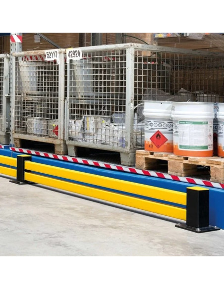 BLACK BULL vangrail HYBRID - hoekpaal - zwart gecoat 4