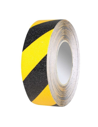 PROline Vinyl tape - zelfklevend - Geel zwart - 25 m - anti-slip 1