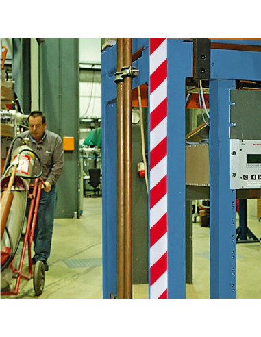 niet-reflecterende waarschuwingsmarkering rood wit - zelfklevend - 60 mm 4