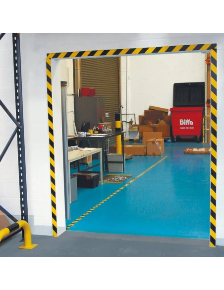 niet-reflecterende waarschuwingsmarkering geel zwart - zelfklevend - 60 mm 4