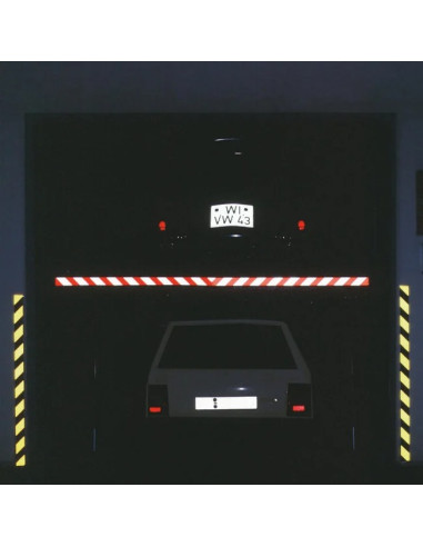 reflecterende waarschuwingsmarkering geel zwart - zelfklevend - 50 mm - 25 m 2