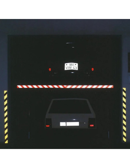 reflecterende waarschuwingsmarkering geel zwart - zelfklevend - 50 mm - 25 m 2