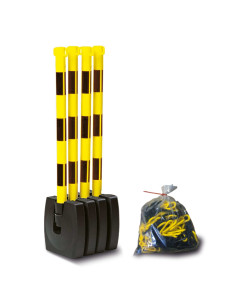 GUARDA -Flex set kettingpalen met inklapbare voet - geel zwart kopen?