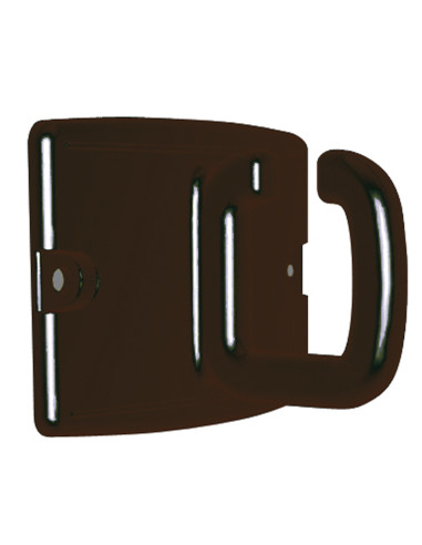 Wandhaak voor kettingen - kunststof - zwart 1