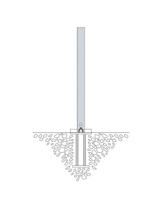 SESAM - A klappaal - 70 x 70 mm - driekantslot - verzinkt 1