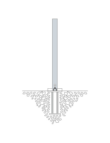 SESAM - A klappaal - 70 x 70 mm - driekantslot - verzinkt 1