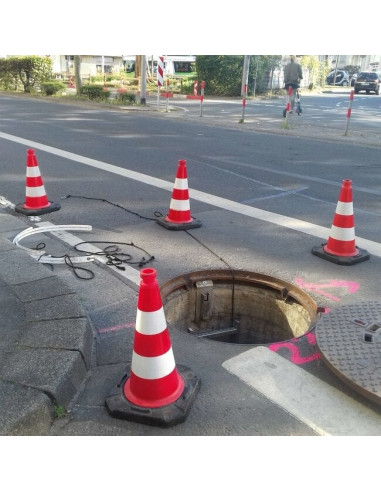 EU Reflexkegel - klasse 1 - rood wit 8