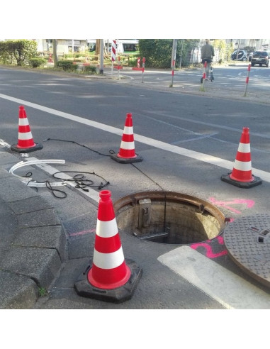 EU Reflexkegel - klasse 2 - rood wit 8