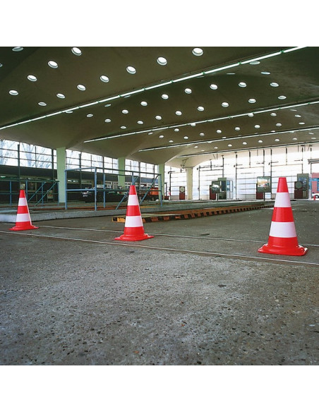 PVC kegel - rood wit - niet-reflecterend 12