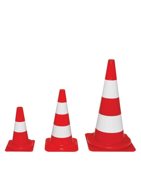 PVC kegel - rood wit - niet-reflecterend 10
