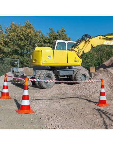 MORION reflecterende kegelriemcassette - 3000 mm - rood wit 2