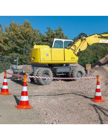 MORION kegelriemcassette - 4000 mm - rood wit 2