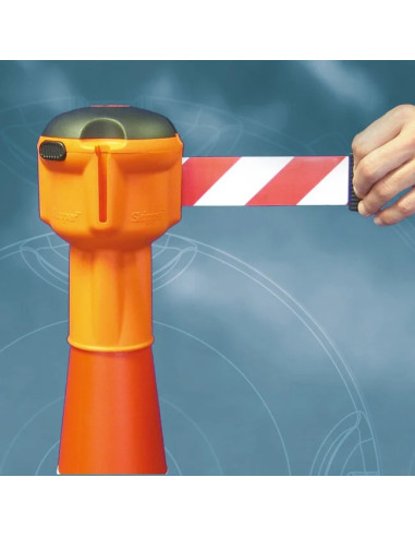 SKIPPER kegelriemcassette - 9000 mm - rood wit 2