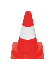 PVC kegel - rood wit - reflecterend 1