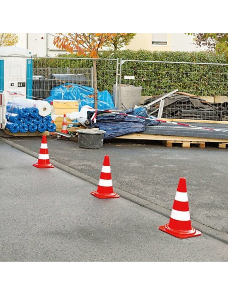 PVC kegel - rood wit - reflecterend 6