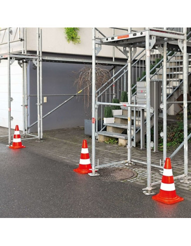 PVC kegel - rood wit - reflecterend 7