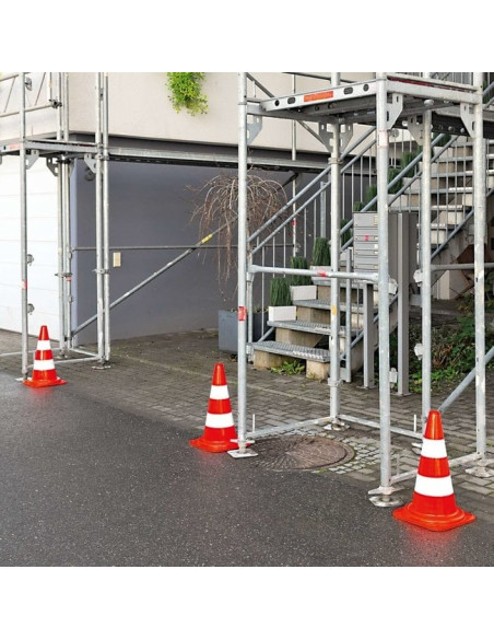 PVC kegel - rood wit - reflecterend 7