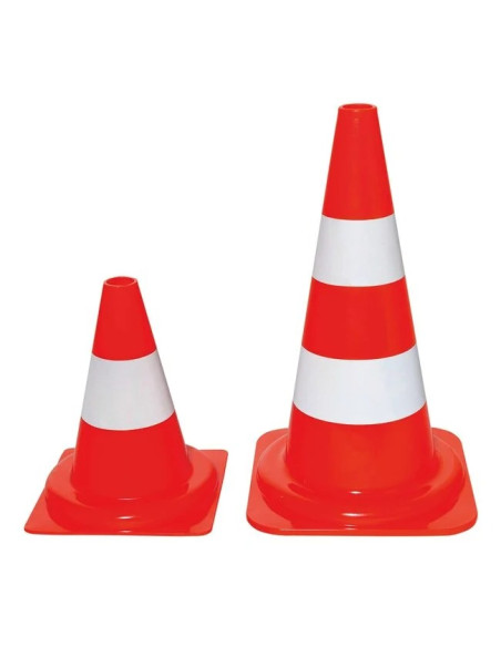 PVC kegel - rood wit - reflecterend 5