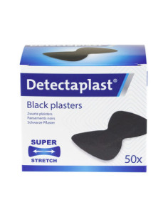 Super Stretch Textielpleisters - 38 x 68 mm - Vlinder - 50 stuks - Zwart 1