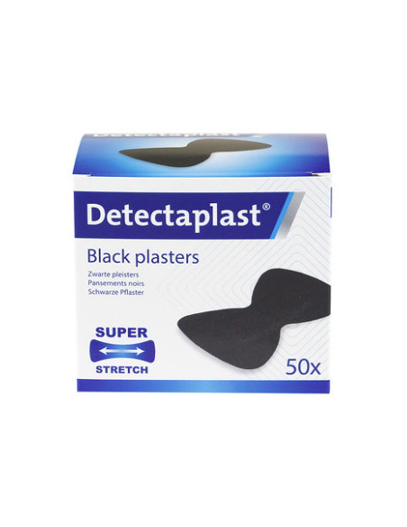 Super Stretch Textielpleisters - 38 x 68 mm - Vlinder - 50 stuks - Zwart 1