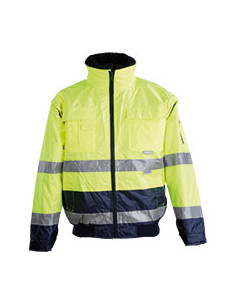 PLANAM Veiligheidsjas Comfort,verschillende zakken, geel/marine, polyester