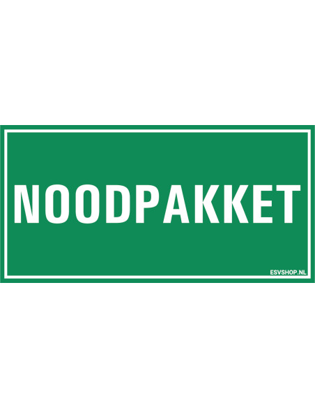 Noodpakket magneetsticker met tekst