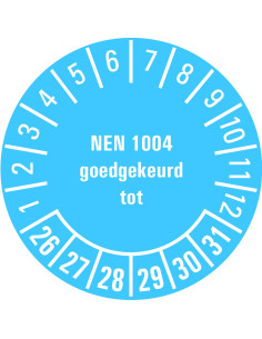 NEN 1004 keuringssticker 26-31 - vel