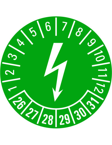 Elektrische keuringssticker 26-31 - vel