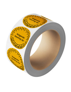 Volgende keuring op sticker 26-31 - rol