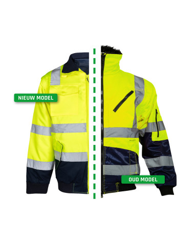 OXXA Agatha 0962 pilotjack, geel marineblauw