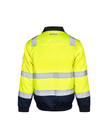 OXXA Agatha 0962 pilotjack, geel marineblauw