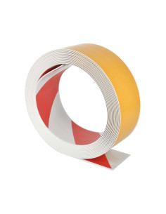 PROline Vloermarkeringstape Vorkheftruck - Rood Wit - Zelfklevend - 75 mm 1