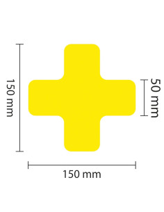 Vloermarkering Kruisprofiel - Geel - Set Van 25 Stuks 1