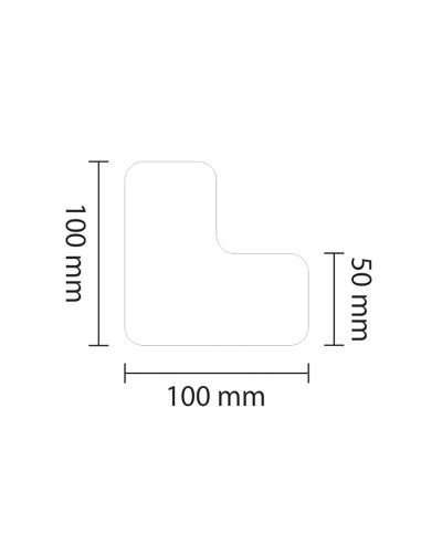 Vloermarkering L-Profiel - Wit - Set Van 25 Stuks 1