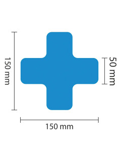 vloermarkering kruisprofiel - blauw - set van 25 stuks 1