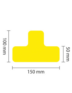 Vloermarkering T-Profiel - Geel - Set Van 25 Stuks 1