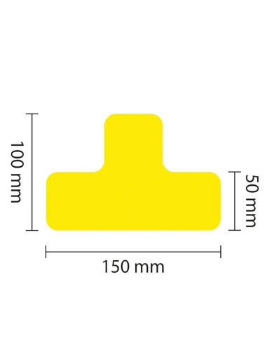 Vloermarkering T-Profiel - Geel - Set Van 25 Stuks 1