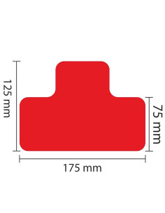 Vloermarkering T-Profiel - Rood - Set Van 25 Stuks 1