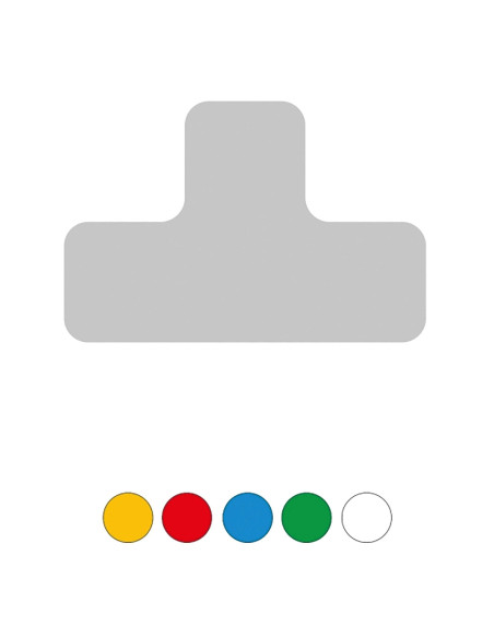 Vloermarkering T-Profiel - Rood - Set Van 25 Stuks 2