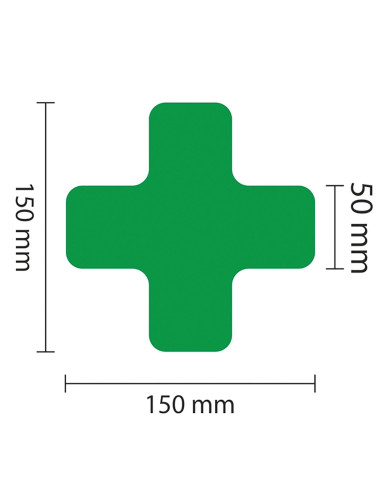 Vloermarkering kruisprofiel - groen - set van 25 stuks 1
