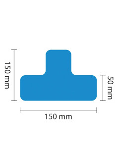 Vloermarkering T-Profiel - Blauw - Set Van 25 Stuks 1